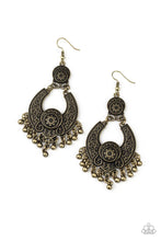 Load image into Gallery viewer, Paparazzi Sunny Chimes Brass Earrings

