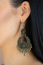 Load image into Gallery viewer, Paparazzi Sunny Chimes Brass Earrings
