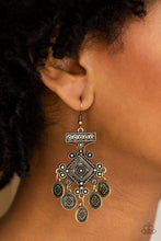 Load image into Gallery viewer, Paparazzi Unexplored Lands Brass Earrings
