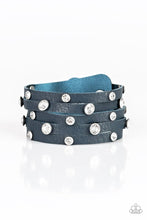 Load image into Gallery viewer, Paparazzi Rhinestone Reputation Blue Bracelet
