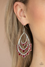 Load image into Gallery viewer, Paparazzi Break Out In TIERS Red Earrings
