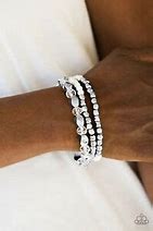 Paparazzi Beaded Bravado White Bracelet