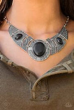 Load image into Gallery viewer, Paparazzi Leave Your Landmark Black  Necklace
