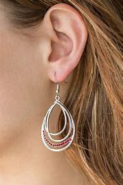 Paparazzi Start Each Day With Sparkle Red Earrings