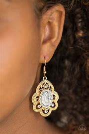 Paparazzi Reign Supreme Gold Earrings