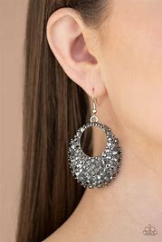 Paparazzi Fierce Flash Silver Earring