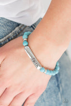 Load image into Gallery viewer, Paparazzi Fearless Faith Blue Bracelet
