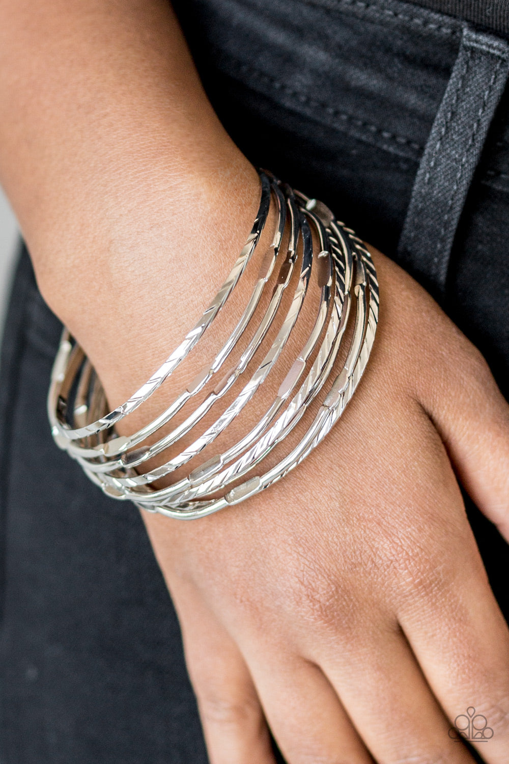 Paparazzi Urban Sprawl Silver Bracelet