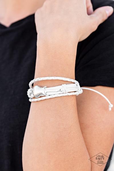 Paparazzi Lead Guitar White Bracelet