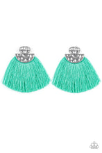 Load image into Gallery viewer, Paparazzi Make Some PLUME Green Post Earrings
