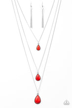 Load image into Gallery viewer, Paparazzi Mountain Tears - Red Necklace
