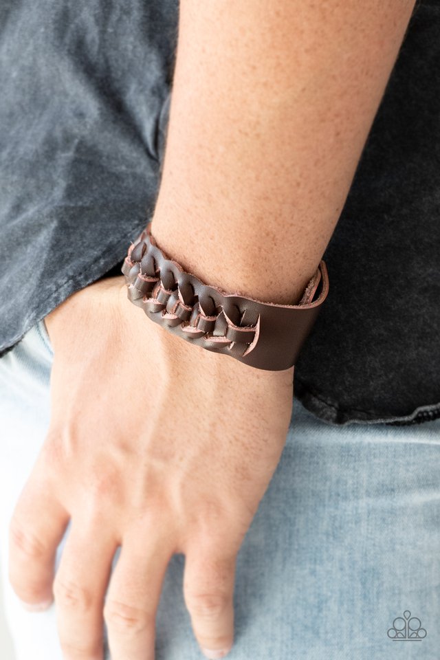 Paparazzi Rustle Up Brown Bracelet