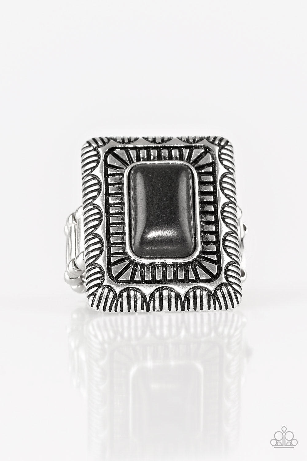 Paparazzi Tumbleweed Deserts Black Ring