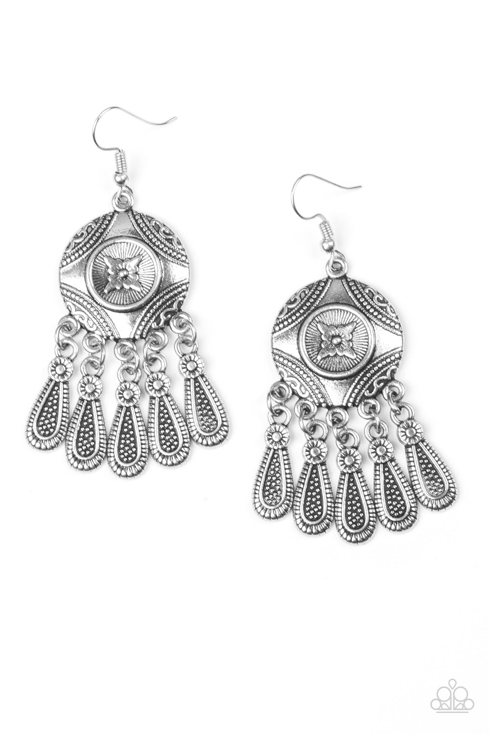 Paparazzi Whimsical Wind Chime Silver Earrings