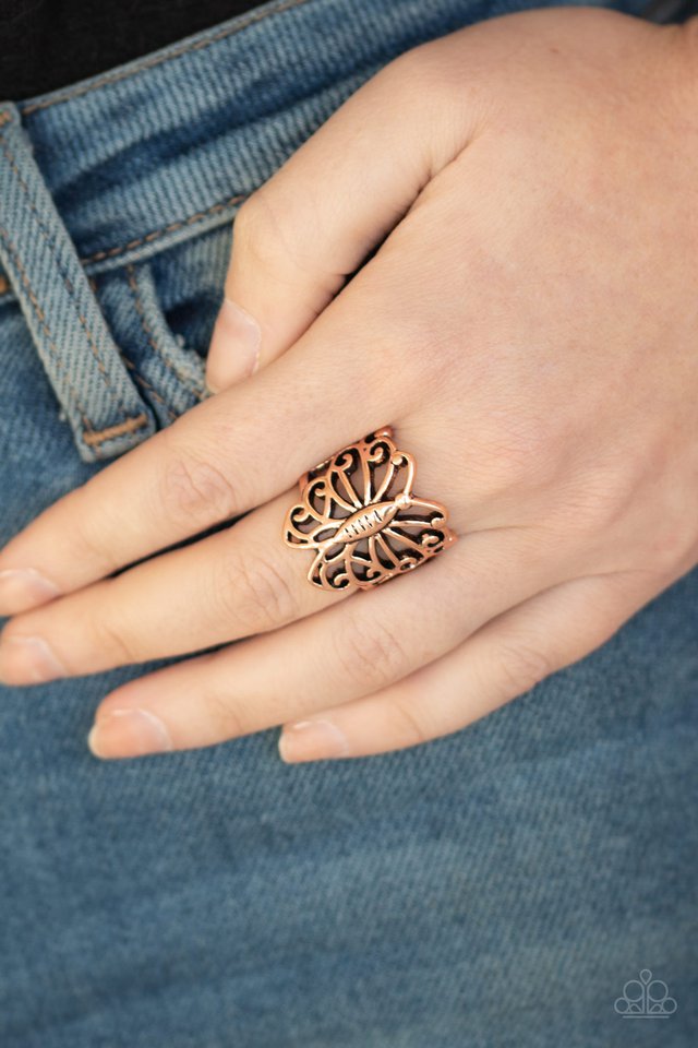 Paparazzi Wouldn't Hurt A Butterfly Copper Ring