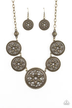 Load image into Gallery viewer, Paparazzi Written In The Star Lillies Brass Necklace
